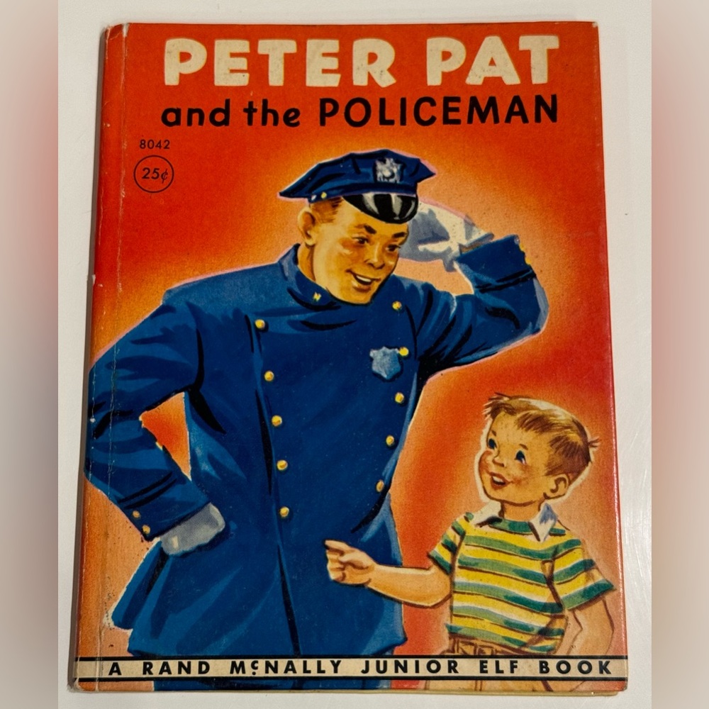 Vintage 1948 Peter Pat and the Policeman Rand McNally Junior Elf Book #8042